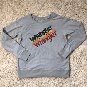 ModCloth Wide Neck Distressed Wrangler Sweatshirt